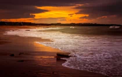 `Golden sunset over tranquil beach waves, creating a path of light into the horizon, symbolizing soul guidance and alignment`  available globally at any location and this every day of the year. Whether you are in Aberdeen, Scotland, UK or Melbourne, Australia, soul guidance awaits you.